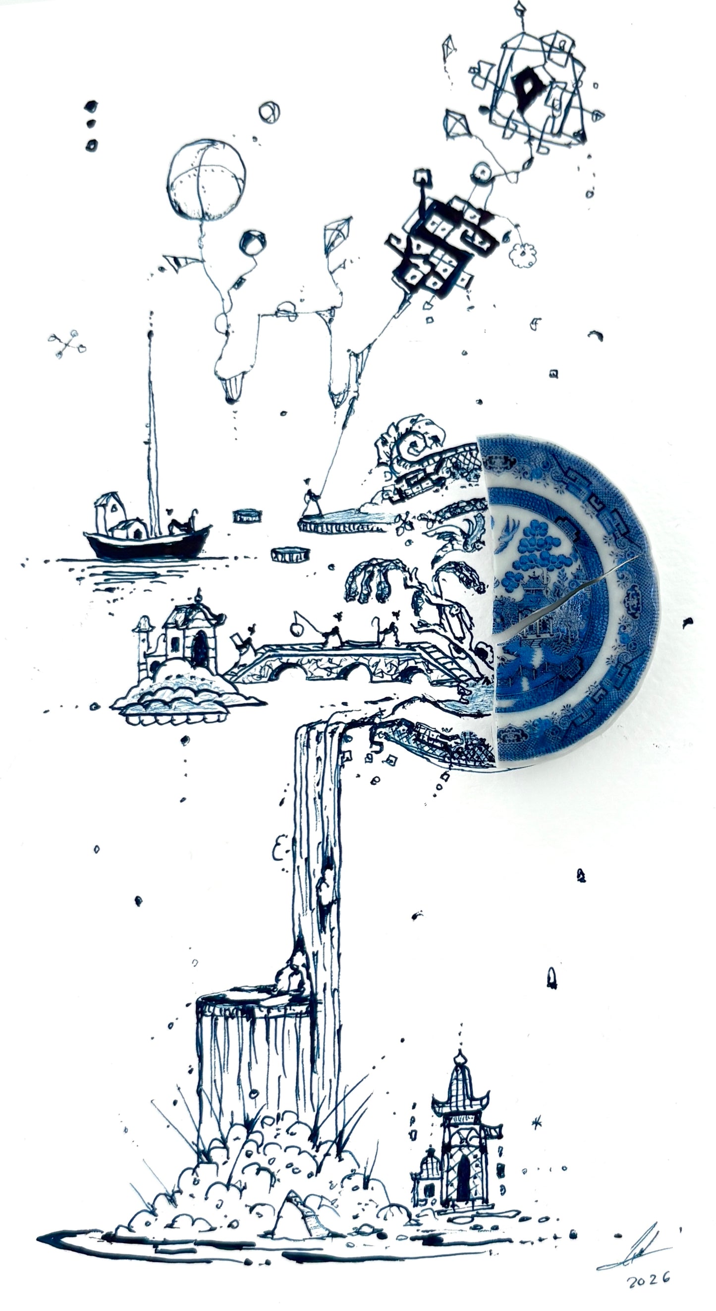 "Fragmented in Blue with Temples, Sailor and Innovations"