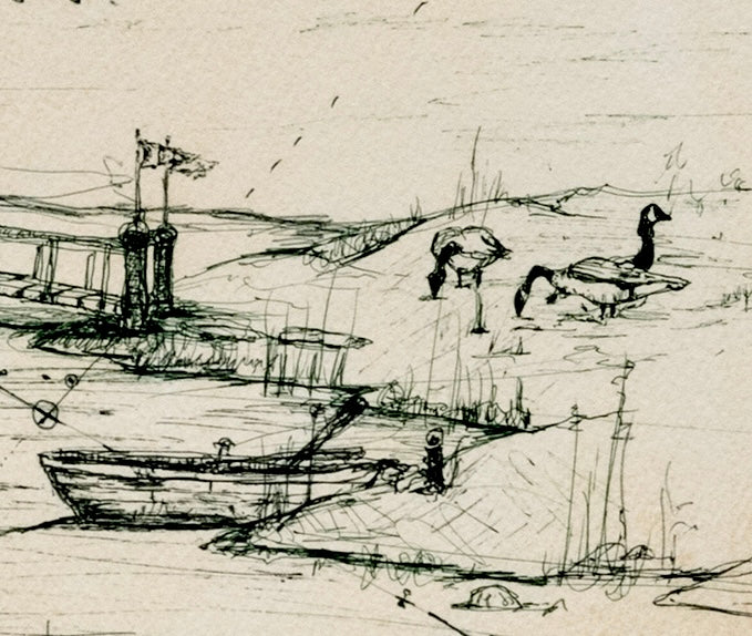 "Fragmented in Green with Moon and Mountains" (exhibited at the Royal Academy in London)