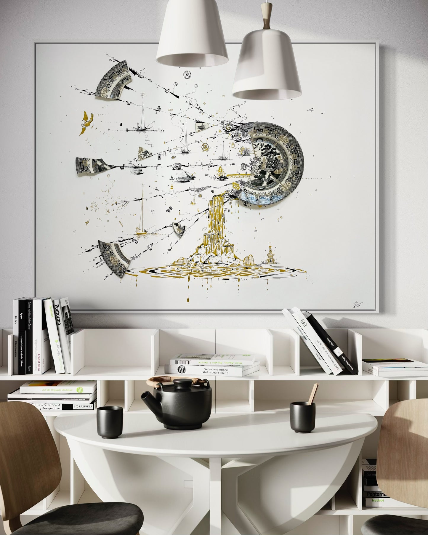 "Fragmented in Black and Gold”