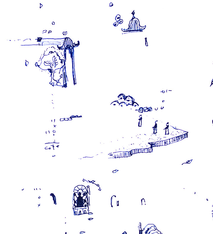 Signed Limited Edition Print of "Fragmented in Blue with Waterfall"