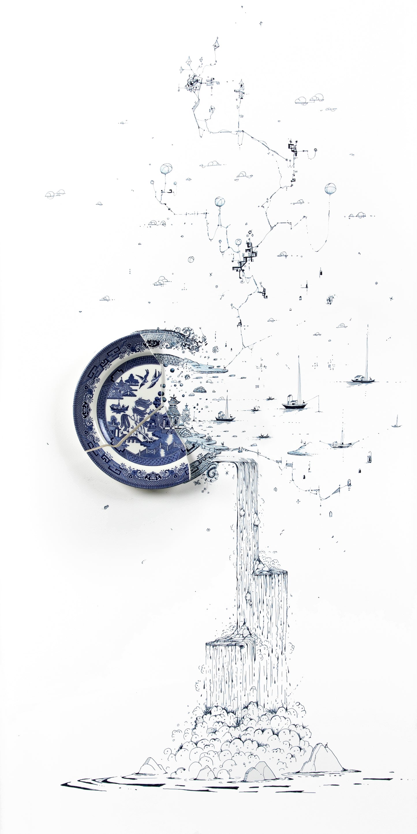 NEW: Signed Limited Edition Print of "Fragmented in Blue between Nature and Invention"