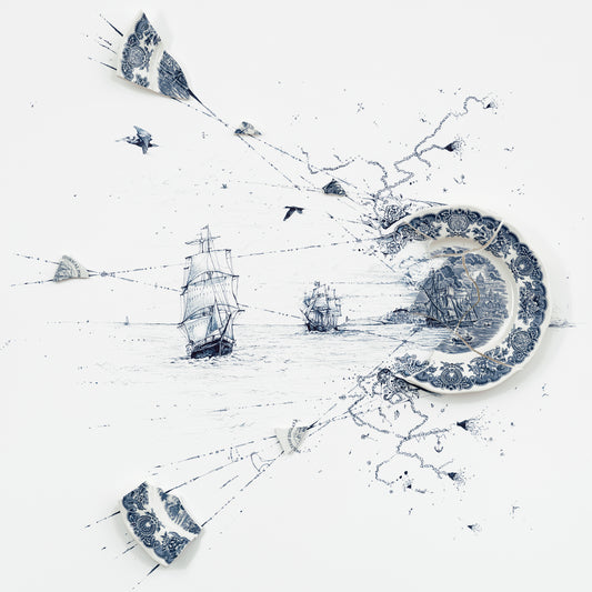 NEW: Signed Limited Edition Print of "Sailing Ships with SS Savannah and Local Seabirds"