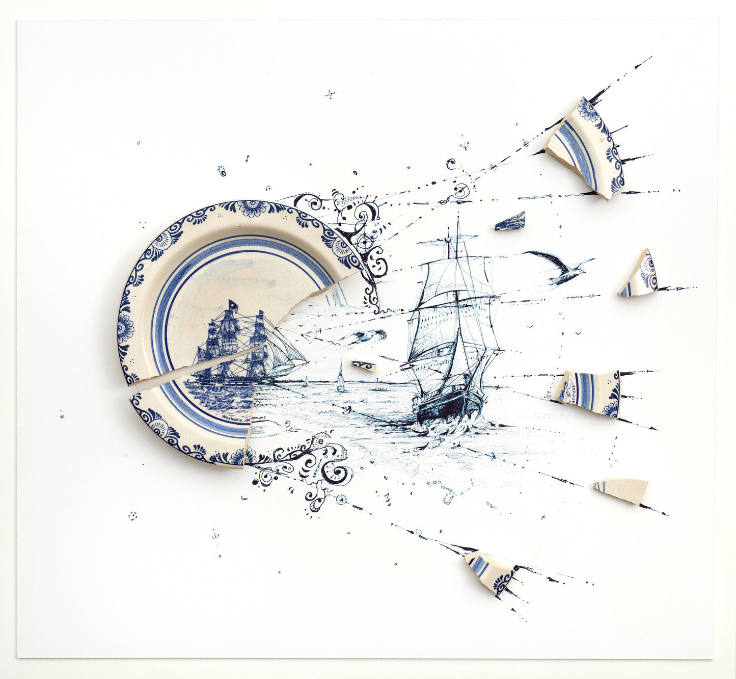 NEW: Signed Limited Edition Print of "Sailing Ships with Gulls"