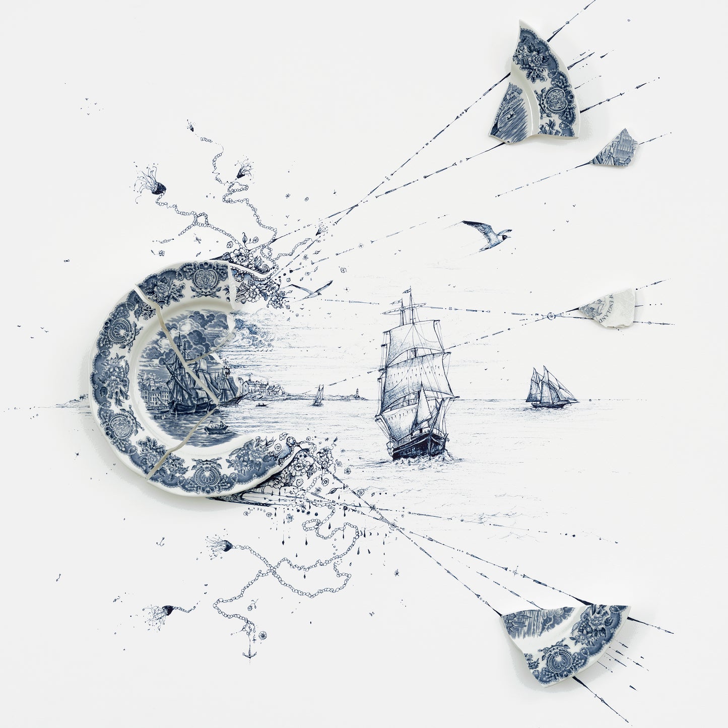 NEW: Signed Limited Edition Print of "Sailing Ships with the Wanderer and Gulls"