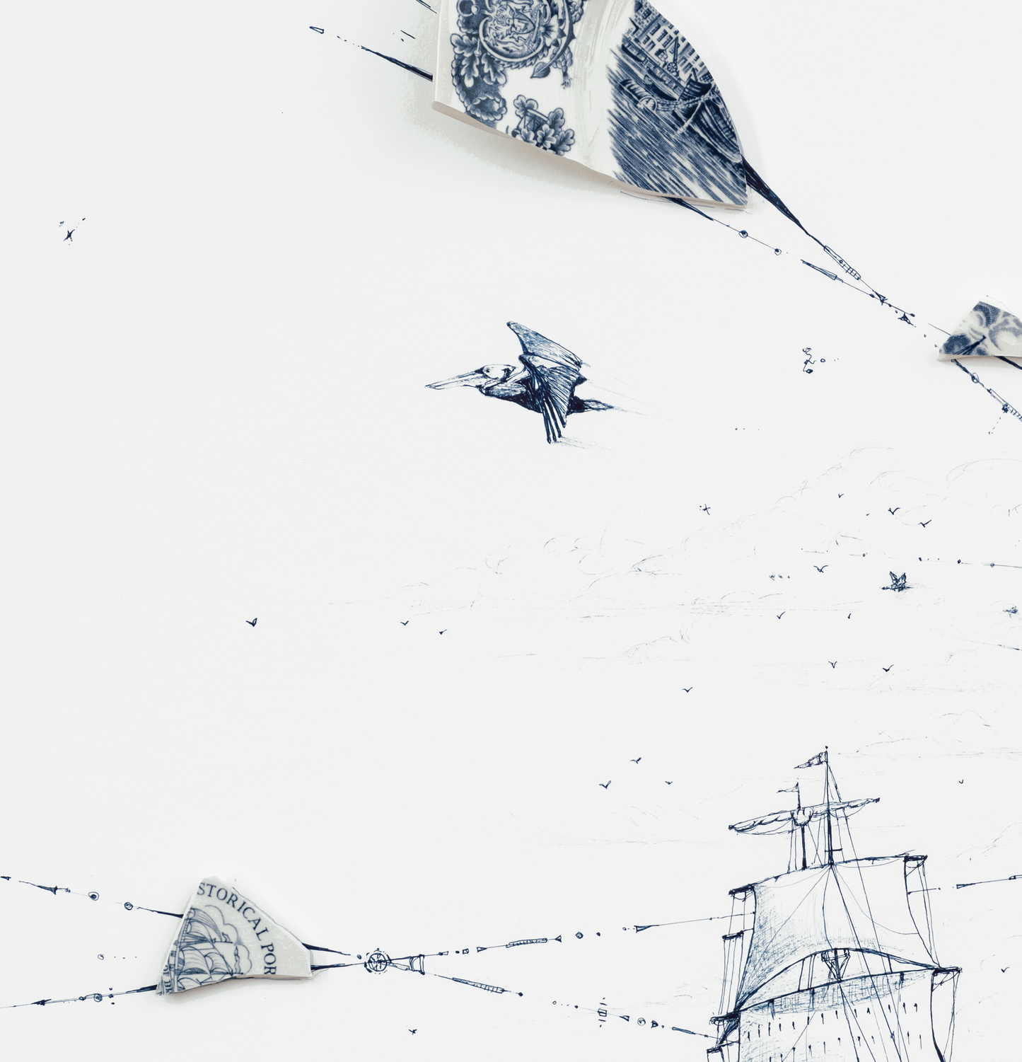 NEW: Signed Limited Edition Print of "Sailing Ships with SS Savannah and Local Seabirds"