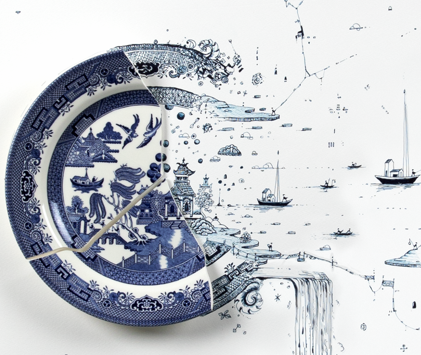 NEW: Signed Limited Edition Print of "Fragmented in Blue between Nature and Invention"