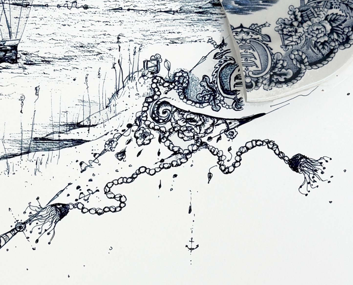 NEW: Signed Limited Edition Print of "Sailing Ship with Gusting Winds and Harbor"
